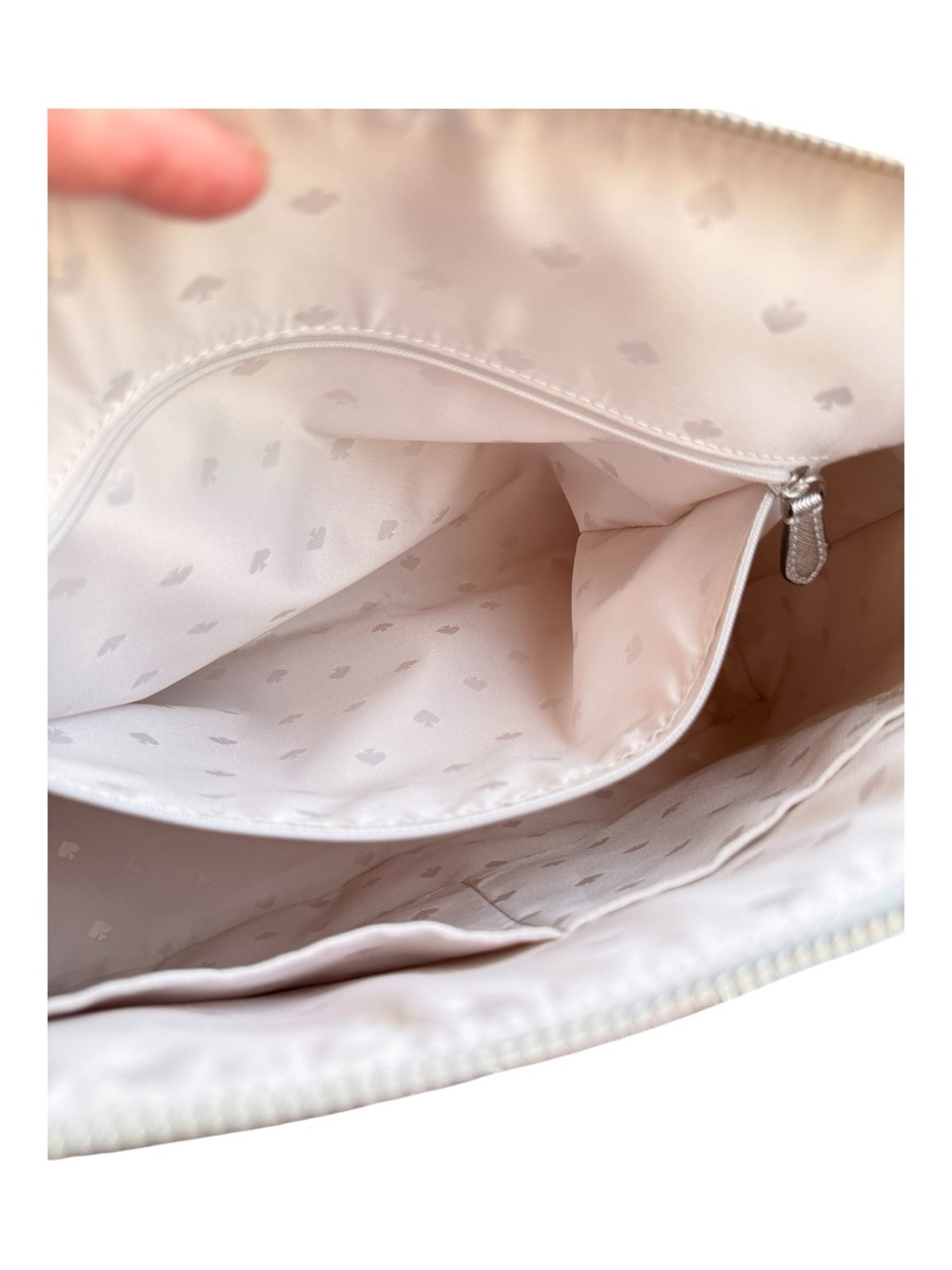 Kate Spade Glitter Lunar Light Silver Tote Bag - Picture 7 of 7